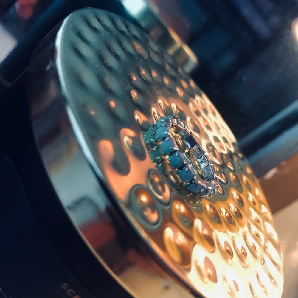 Elegant Silver and Blue Ring